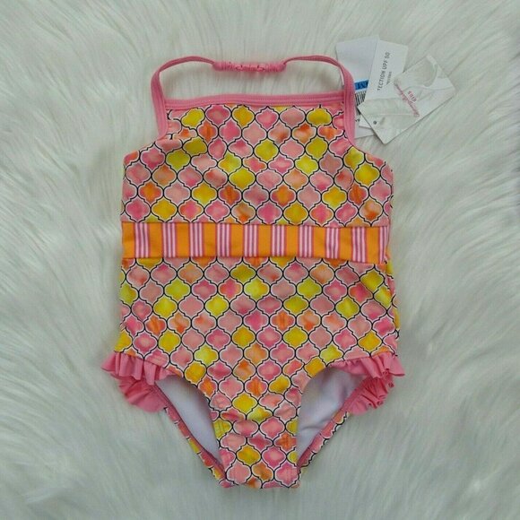 NWT Tommy Bahama Kids Swimsuit One-Piece Tile 24 Mos - Picture 3 of 12